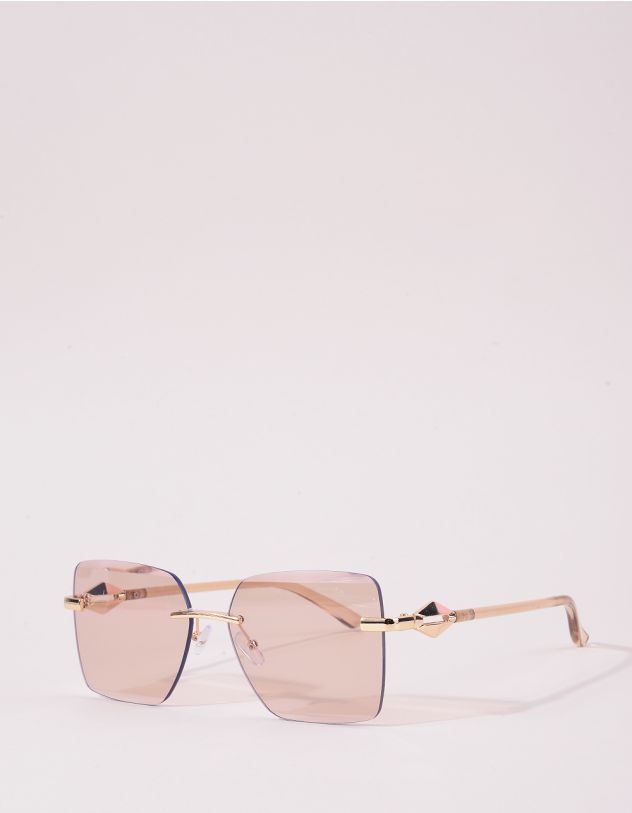 Окуляри сонцезахисні квадратні з тонкими дужками | 266859-34-XX - A-SHOP