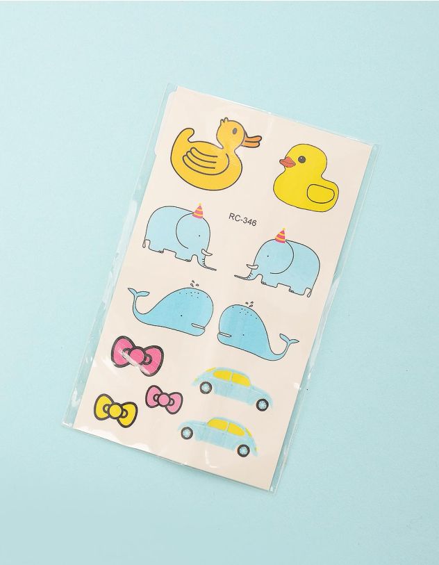 Тату тимчасове з качками та китами | 251294-21-XX - A-SHOP