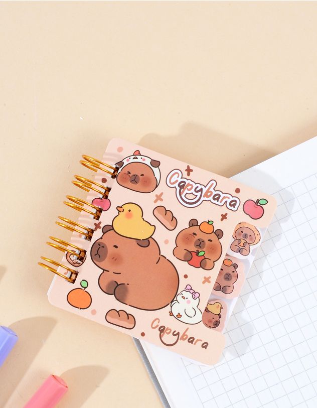 Блокнот з принтом капібари | 262107-40-XX - A-SHOP