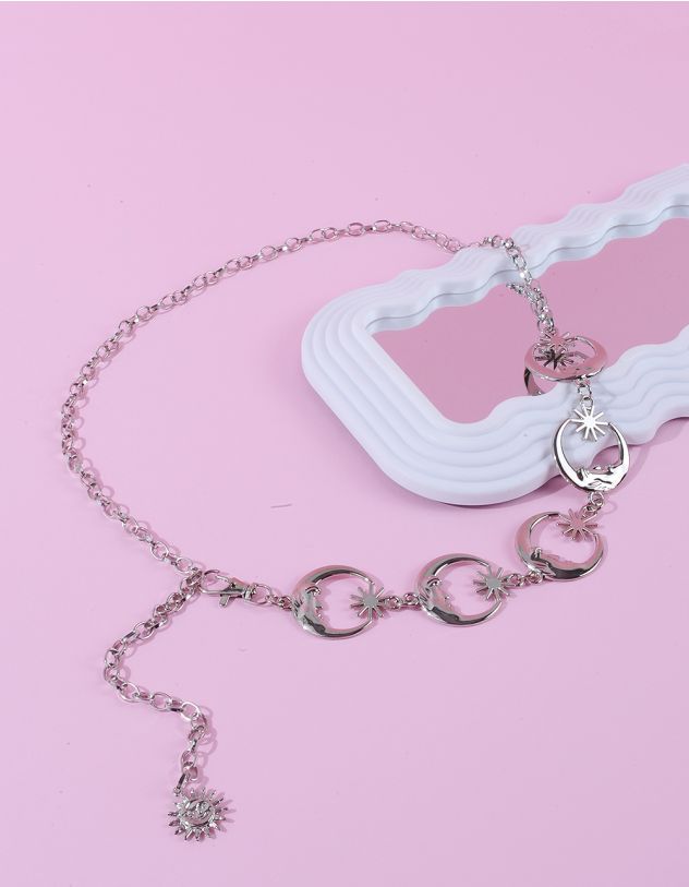 Ремінь із ланцюжка з півмісяцем та зірками | 260586-05-XX - A-SHOP