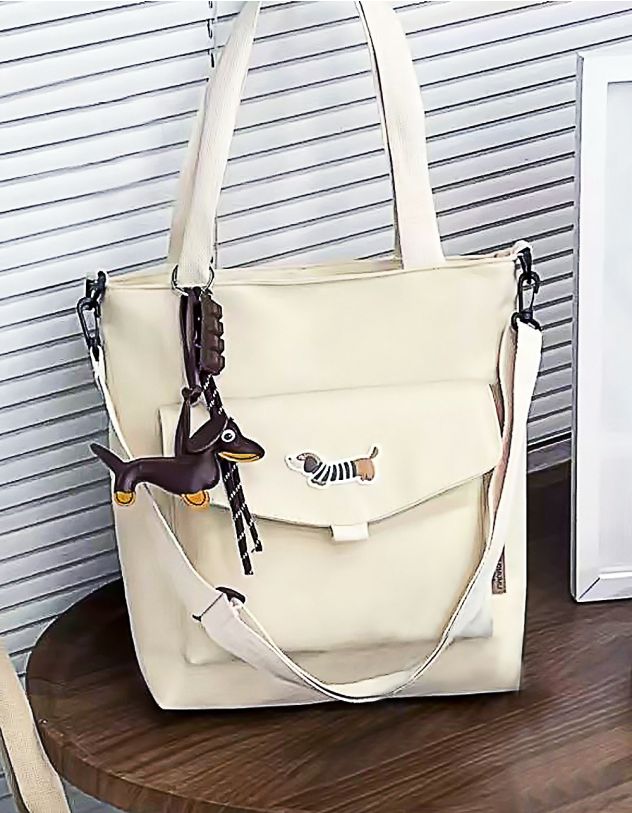 Сумка шопер з брелоком у вигляді такси | 264617-01-XX - A-SHOP