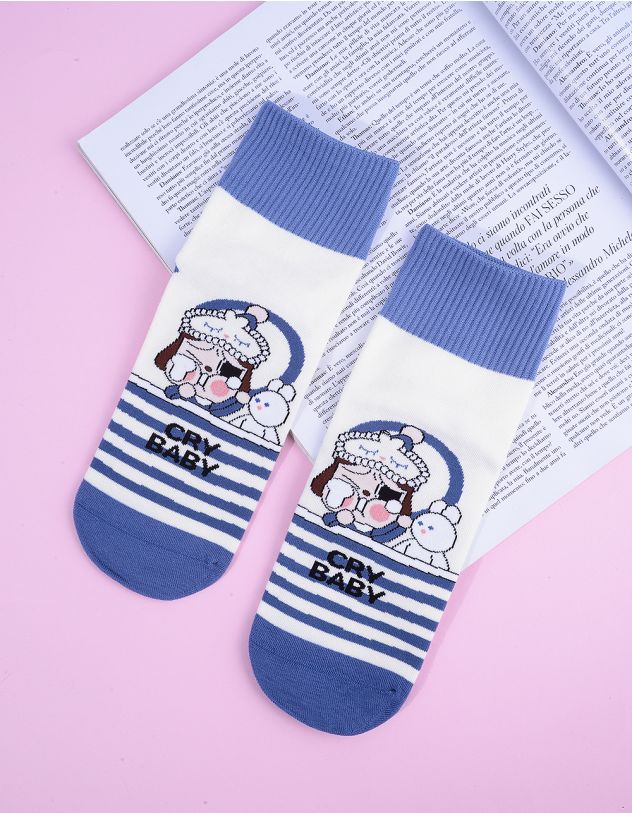 Шкарпетки з принтом персонажа Crybaby | 265624-01-XX - A-SHOP