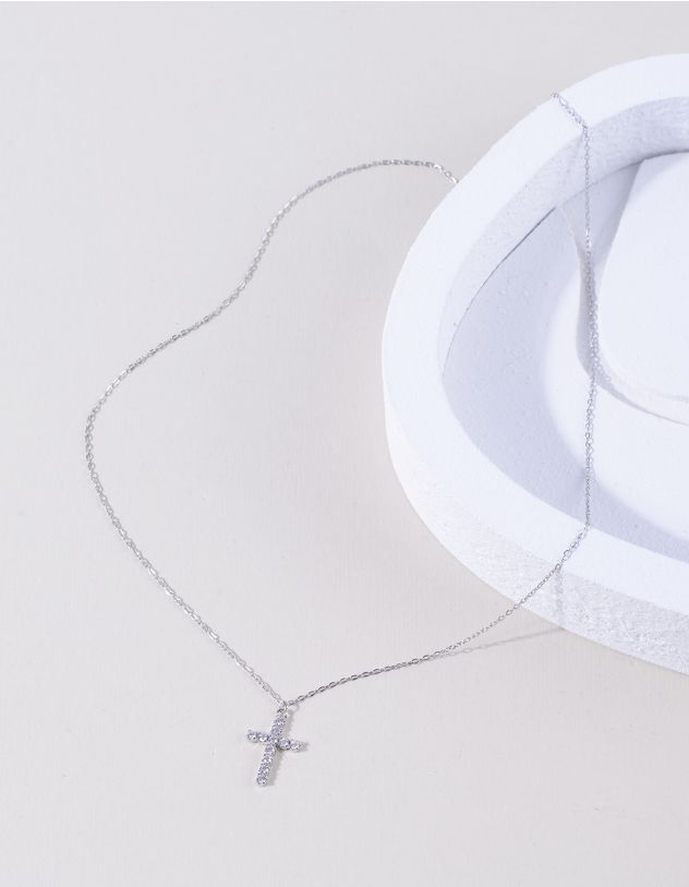 Підвіска на шию з хрестом у стразах | 265090-05-XX - A-SHOP