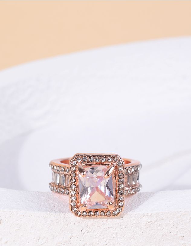 Кільце декороване стразами | 268730-04-39 - A-SHOP