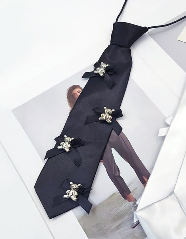 Краватка з ведмедиком на банті | 266417-02-XX - A-SHOP