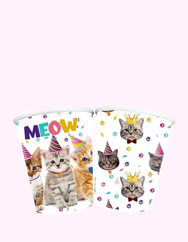 Стаканчики у наборі з принтом котика | 266687-21-XX - A-SHOP