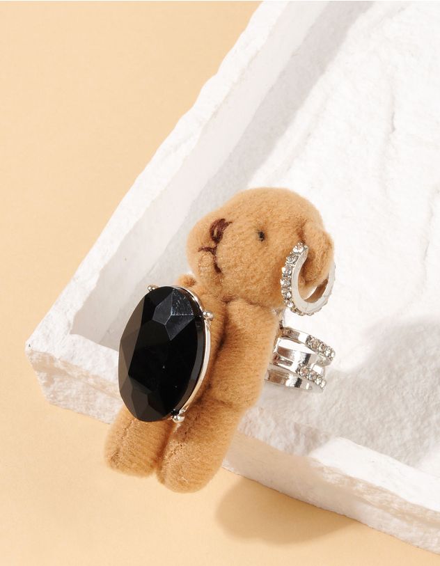 Кільце у вигляді ведмедика з камінням | 257797-22-38 - A-SHOP