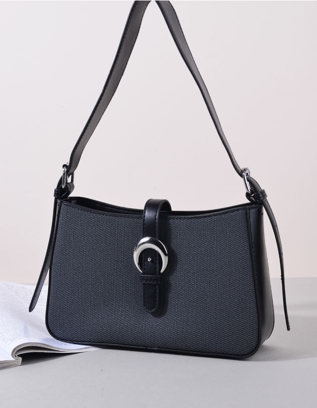 Сумка на плече з фурнітурою | 265909-02-XX - A-SHOP