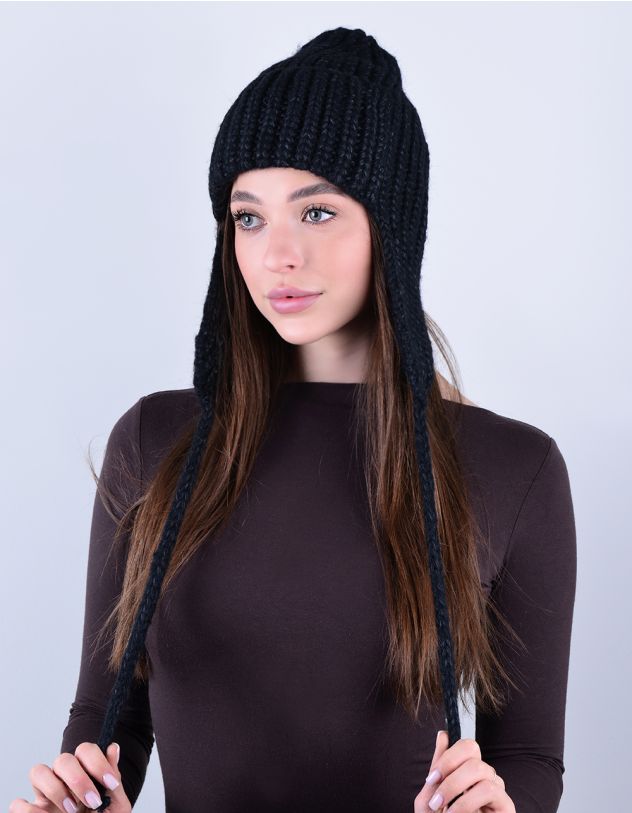 Шапка вушанка у рубчик | 264505-02-XX - A-SHOP
