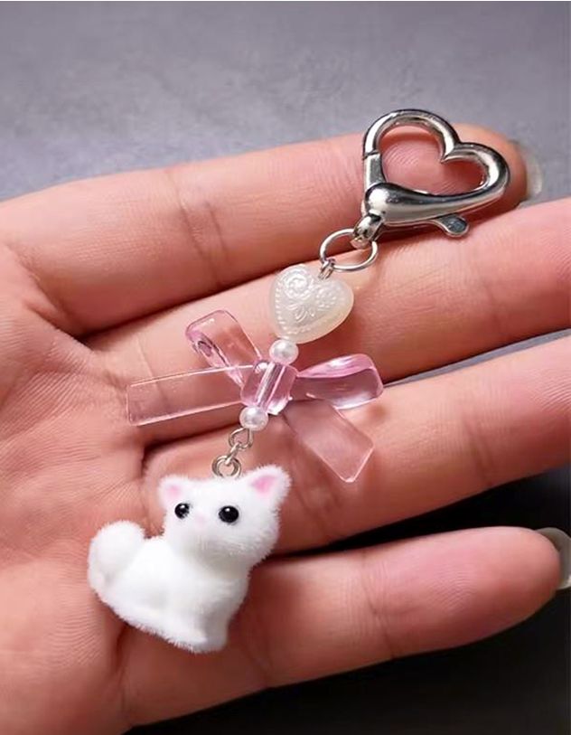 Брелок у вигляді кицьки з бантом | 266130-01-XX - A-SHOP