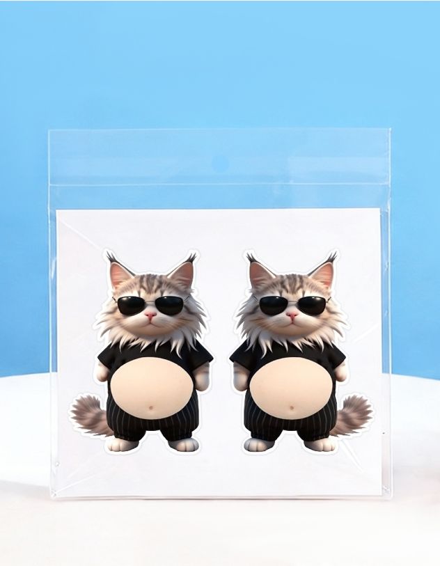 Наліпка сквіш антистрес у вигляді кота | 267785-28-XX - A-SHOP