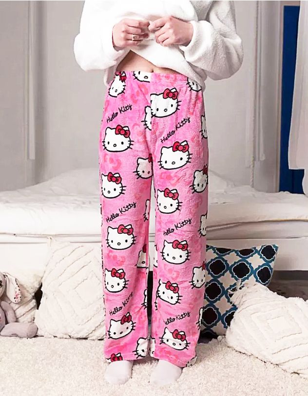 Штани піжамні з принтом Кітті | 263279-14-03 - A-SHOP