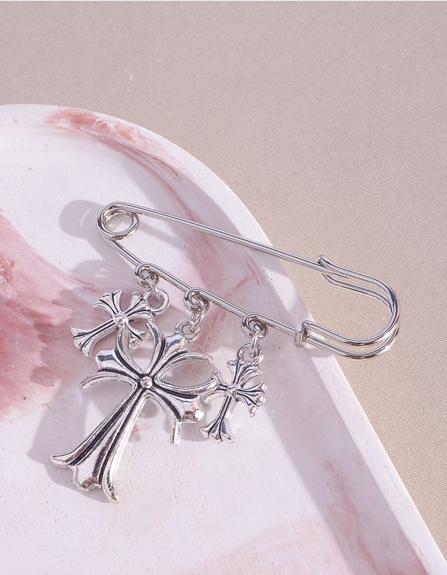 Брошка у вигляді булавки з хрестами | 255342-05-XX - A-SHOP