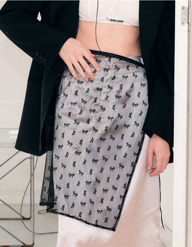 Спідниця фартух мереживна з бантами | 264383-02-XX - A-SHOP