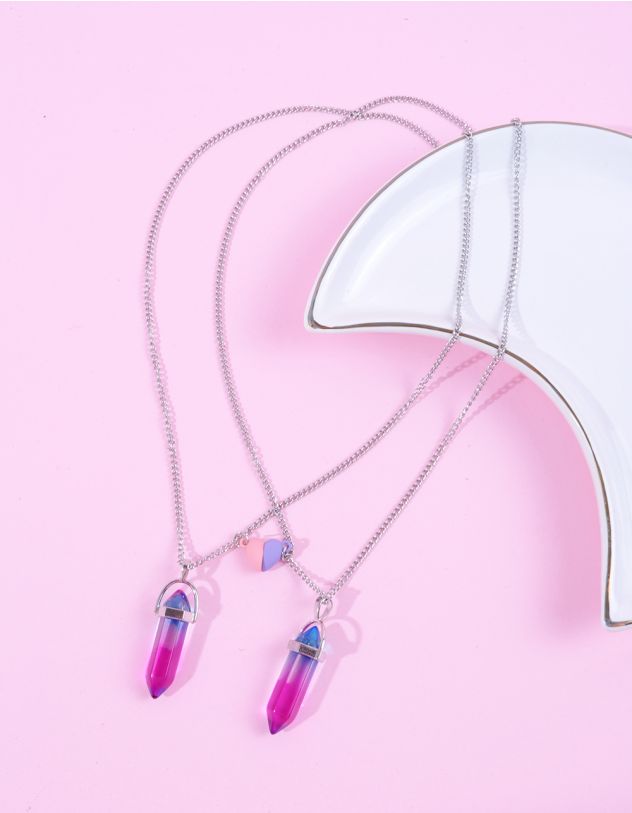 Підвіска на шию best friends на магніті з кристалом | 261690-03-XX - A-SHOP