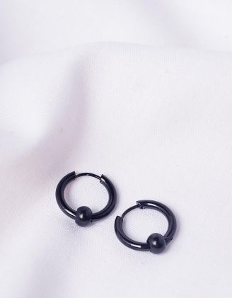 Сережки кільця з намистинками | 244417-02-XX - A-SHOP