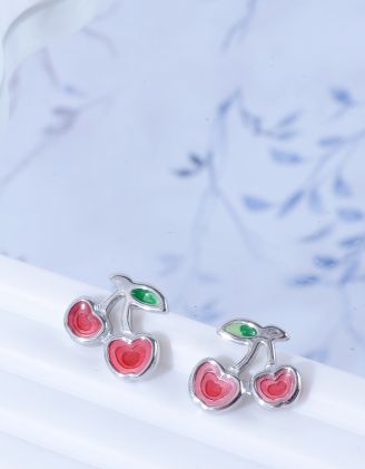 Сережки пусети у вигляді вишень | 263336-60-XX - A-SHOP
