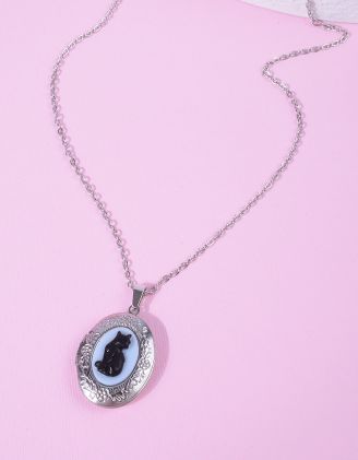 Підвіска на шию з котиком на медальоні | 266811-07-XX - A-SHOP