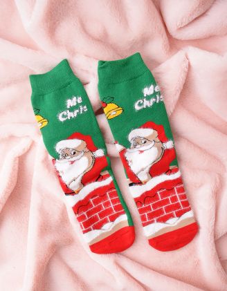 Шкарпетки з новорічним принтом | 258423-20-71 - A-SHOP