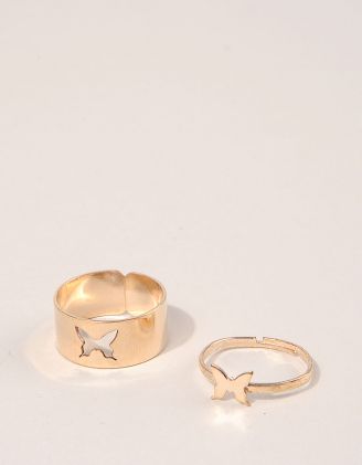 Кільце парне з зображенням метелика | 253428-04-XX - A-SHOP