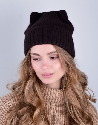 Шапка у рубчик з вушками | 257587-33-XX - A-SHOP