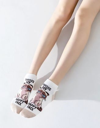 Шкарпетки з принтом котика | 264778-01-XX - A-SHOP