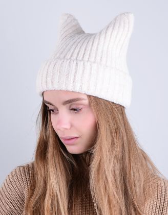 Шапка у рубчик з вушками | 264647-40-XX - A-SHOP