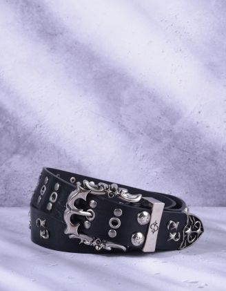 Ремінь широкий з фурнітурою | 265084-02-XX - A-SHOP