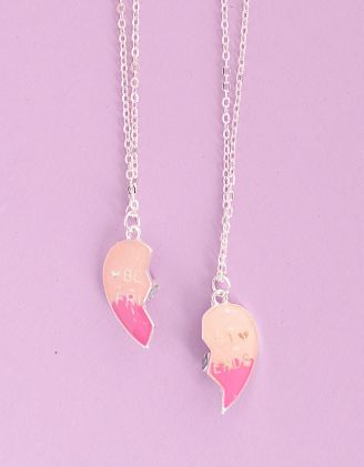 Підвіска на шию best friends з кулоном у вигляді серця | 252083-70-XX - A-SHOP