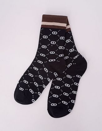 Шкарпетки зі смужкою з принтом літер | 252075-02-XX - A-SHOP
