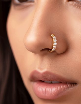 Сережка обманка зі стразами | 266668-04-XX - A-SHOP