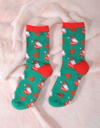 Шкарпетки з новорічним принтом | 255920-20-71 - A-SHOP