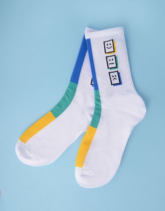 Шкарпетки з принтом смайликів | 252076-01-XX - A-SHOP
