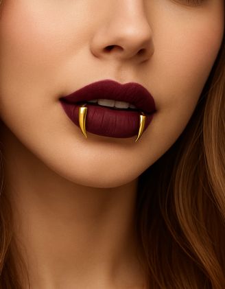 Сережка обманка на губу парна з іклом | 265734-04-XX - A-SHOP