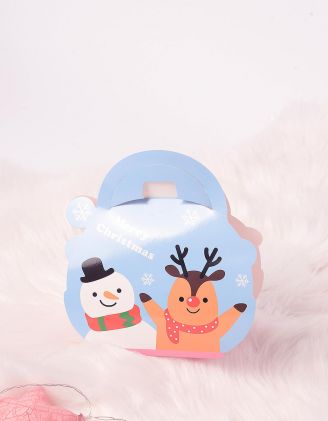 Коробка подарункова новорічна з принтом оленя | 243885-18-XX - A-SHOP