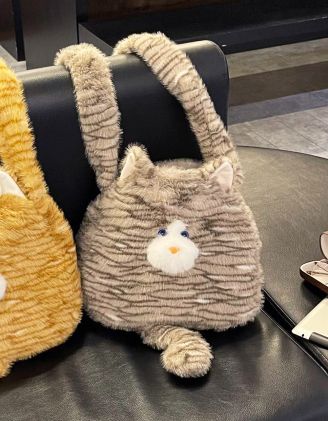 Сумка шопер хутряна у вигляді кота | 262718-29-XX - A-SHOP