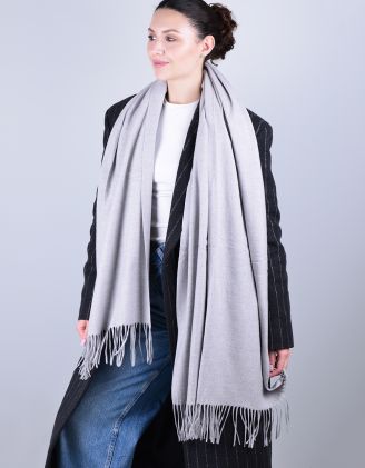 Палантин однотонний з китицями | 241857-29-XX - A-SHOP