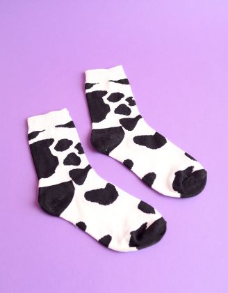Шкарпетки з принтом корівки | 254098-01-XX - A-SHOP