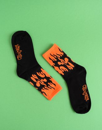 Шкарпетки з вогняним принтом | 254108-02-XX - A-SHOP