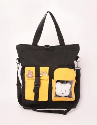 Сумка авоська з брошками у вигляді ведмедиків | 249797-02-XX - A-SHOP