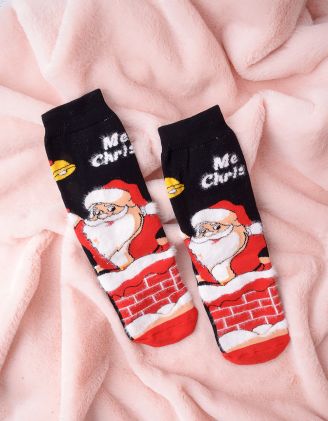 Шкарпетки з новорічним принтом | 258423-02-71 - A-SHOP