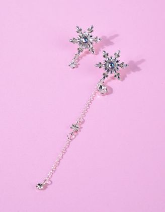 Сережки довгі у вигляді сніжинки | 263595-05-XX - A-SHOP