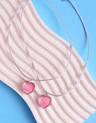Підвіска на шию best friends з кулонами у вигляді серця | 253704-70-XX - A-SHOP