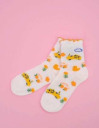 Шкарпетки з принтом тварин | 250242-19-XX - A-SHOP