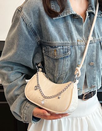 Сумка кросс боді з перлиною та серцем на ланцюжку | 265453-01-XX - A-SHOP