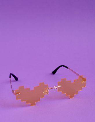 Окуляри з лінзами у формі сердець з пікселів | 254020-19-XX - A-SHOP