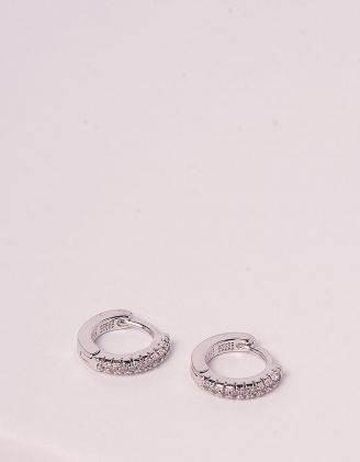 Сережки кільця зі стразами | 245466-06-XX - A-SHOP