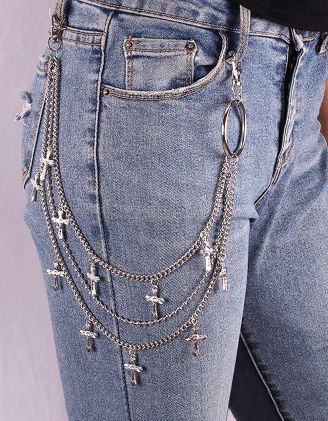 Ланцюжок на пояс багатошаровий з хрестами | 265571-05-XX - A-SHOP