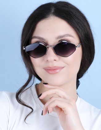 Окуляри від сонця шестикутники з тонкими дужками | 262709-28-XX - A-SHOP