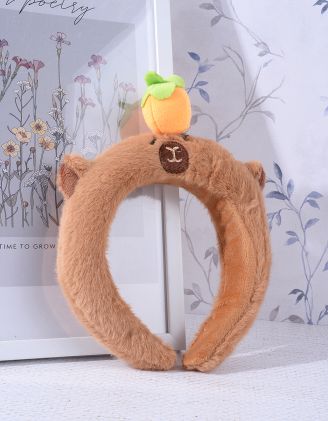 Обідок для волосся хутряний у вигляді капібари | 261412-26-XX - A-SHOP